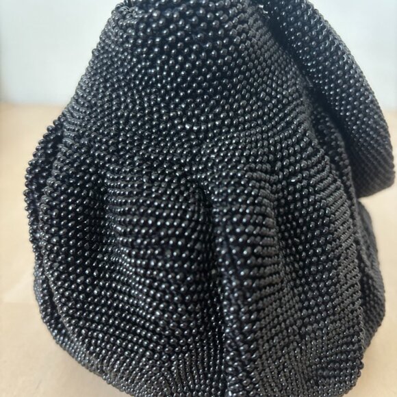 Gorgeous 1920s-1930s Vintage Black Evening Bag with Caviar Beading - Picture 8 of 8